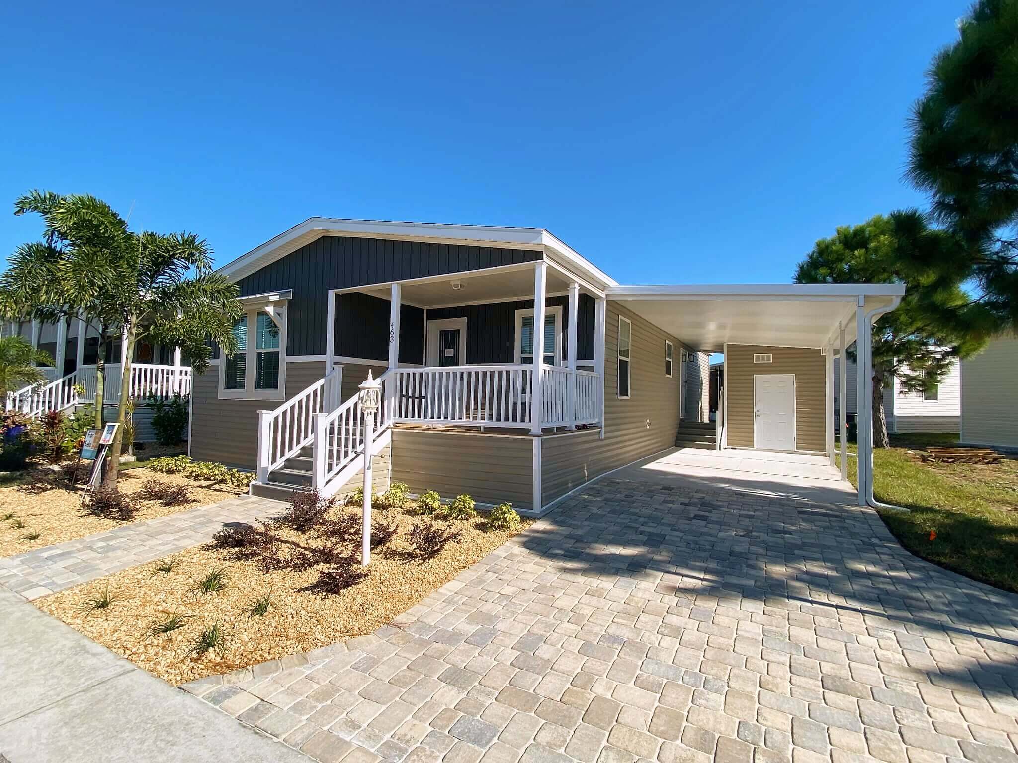 Family moving into new manufactured home